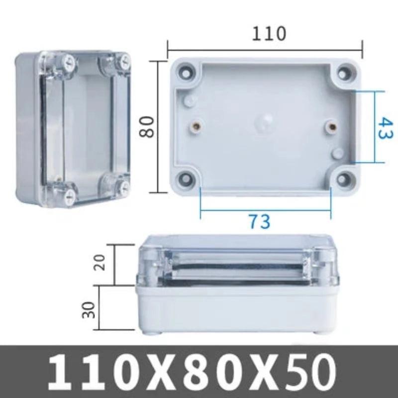 Waterproof Plastic Junction Box transparent cover Enclosure Electronic Instrument Housing Case Electrical Project Outdoor Boxes