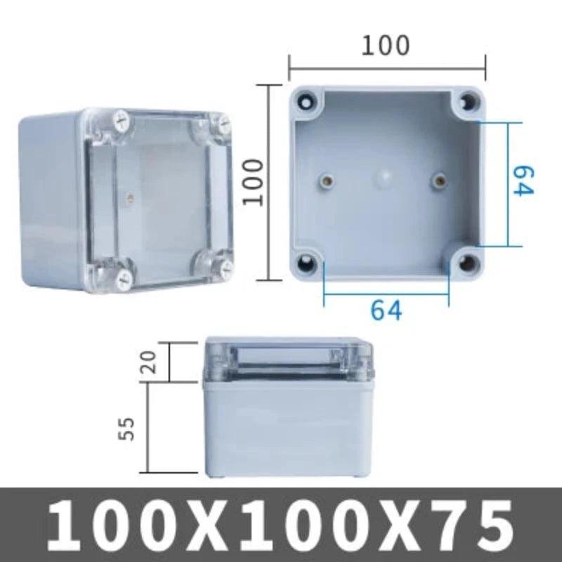 Waterproof Plastic Junction Box transparent cover Enclosure Electronic Instrument Housing Case Electrical Project Outdoor Boxes