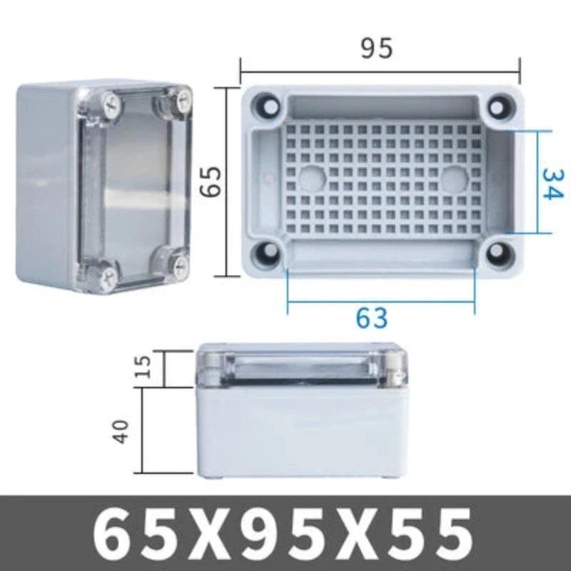 Waterproof Plastic Junction Box transparent cover Enclosure Electronic Instrument Housing Case Electrical Project Outdoor Boxes