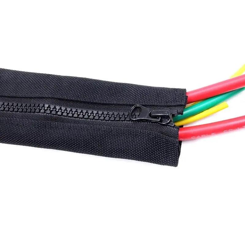 Zipper Cable Sleeve Flexible Nylon Cable Sock/ 25-50mm optional - electrical center b2c