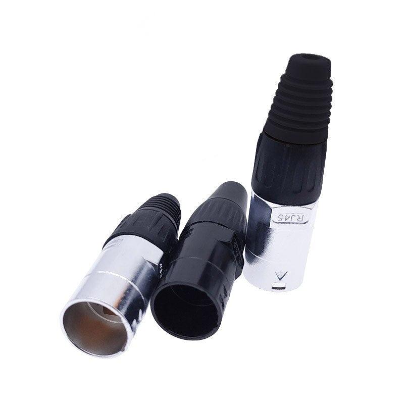 10 piece  8p8c RJ45 net work waterproof connector IP65 D socket panel ethernet connector.