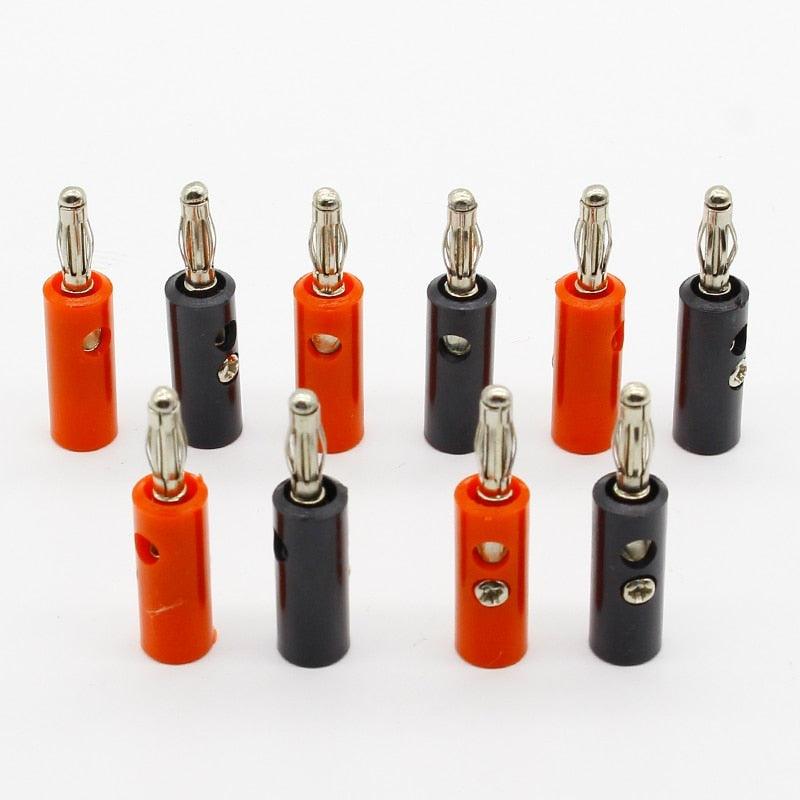 10 X Audio Speaker Screw Banana Plugs Connectors 4mm, IN STOCK, FREE SHIPPING.