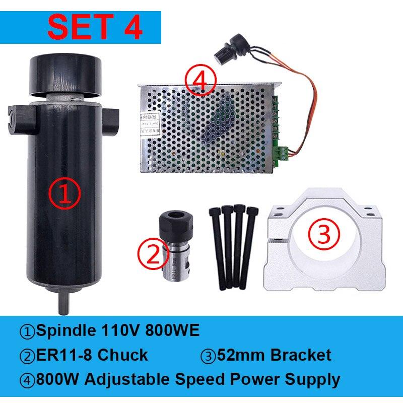 100V 800WE Dc Spindle Set 0~110V Adjustable speed Governor for carving machine.mini mill spindle