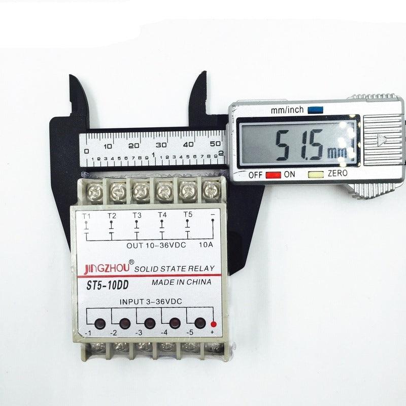 10DD 5 Channel Din rail SSR quintuplicate five input 3~36VDC output 10~36VDC single phase DC solid state relay.