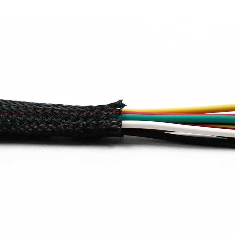 10M Black Insulated Braid Sleeving 2/4/6/8/10/12/15/20/25mm Tight PET Wire Cable Protection Expandable Cable Sleeve Wire Gland.