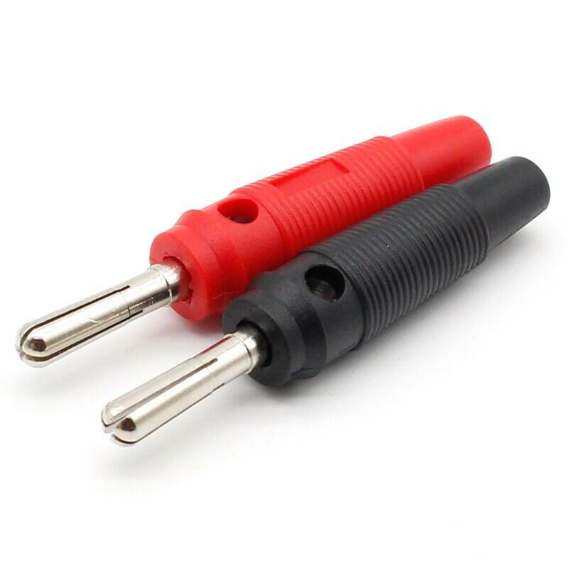 10pcs 4mm Banana Plug High Current Insulated Shrouded Stackable Connector Screw connection.