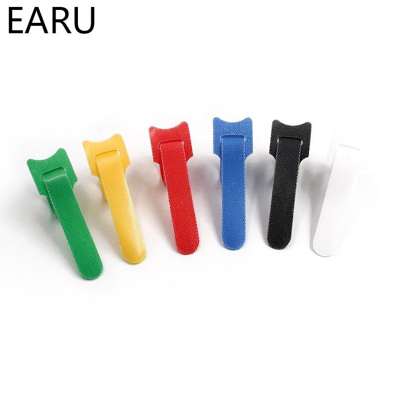 10pcs/lot 12*150mm Nylon Reusable Releasable Zip Cable Ties With Eyelet Holes Back To Back Wire Hook Loop Fastener Management.