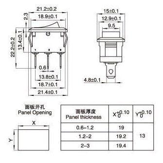 10pcs/lot G130 10*15mm SPST 2PIN ON/OFF Boat Rocker Switch 3A/250V for Auto Car Dash Dashboard Truck RV ATV Home Model KCD1.