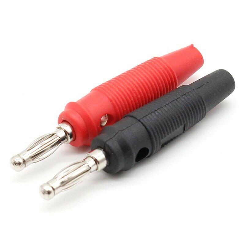 10Pcs/lot Red and Black 4mm Solderless Side Stackable Banana Plug.