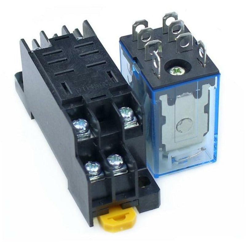 10Pcs/lot Relay LY2NJ 10A 8 Pins With Socket Base.