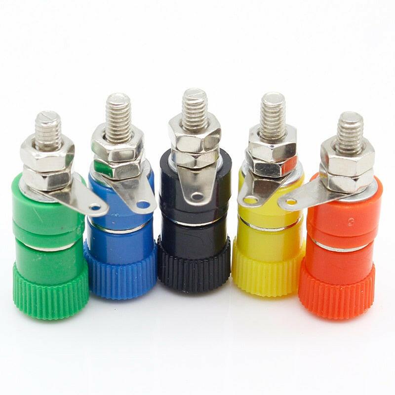 10PCS/LOT Terminal Blocks 4mm Amplifier Terminal Connector Binding Post Banana Plug Jack Mount.