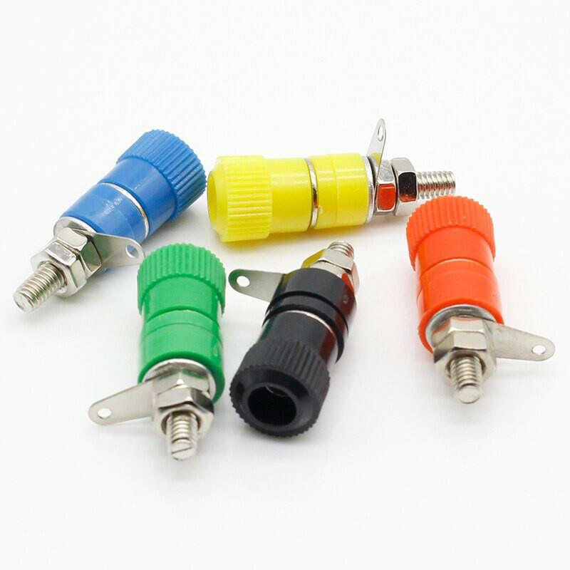 10PCS/LOT Terminal Blocks 4mm Amplifier Terminal Connector Binding Post Banana Plug Jack Mount.