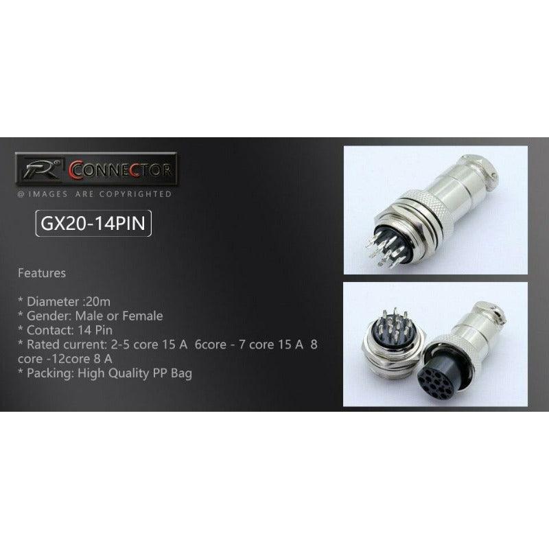 10sets GX20 Aviation Connector Male & Female| 2-14 Pin Optional.