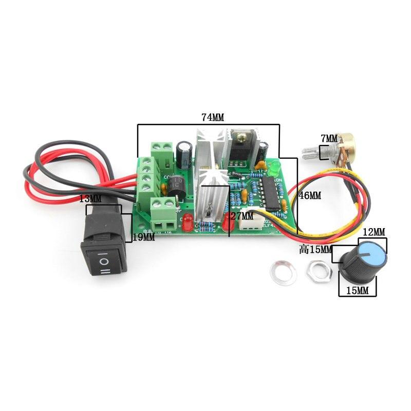 10V 12V 24V 36V PWM DC controller with Positive inversion switch 150W.