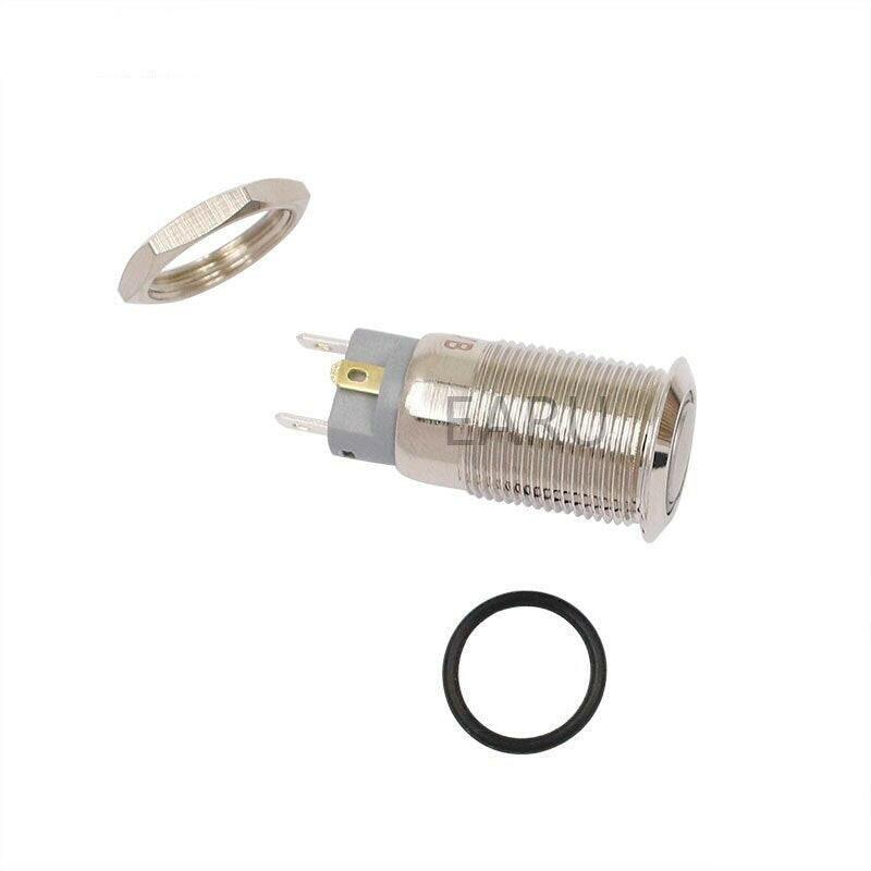 12mm Instantaneous Latching Flat Metal Switch Waterproof.