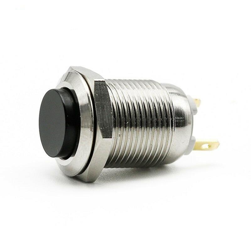 12mm Waterproof Momentary Metal Push Button Switch Stainless Steel.