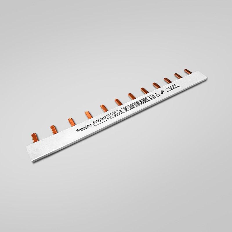 12x18mm comb bus bar, used for 1P MCB, 12 copper row circuit breaker, 12 way A9XPH112 100A.