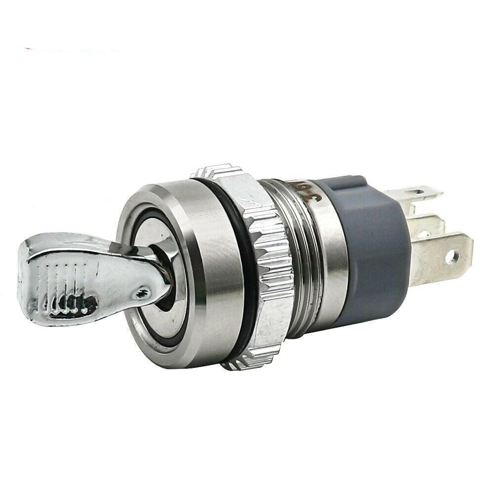 16mm 15A ON-OFF Slide Power High Current Metal Toggle Switch 2 Positions 1NO1NC.