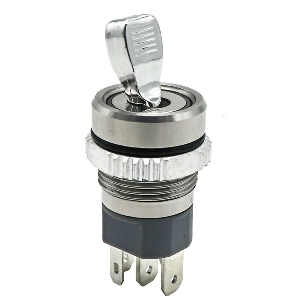 16mm 15A ON-OFF Slide Power High Current Metal Toggle Switch 2 Positions 1NO1NC.