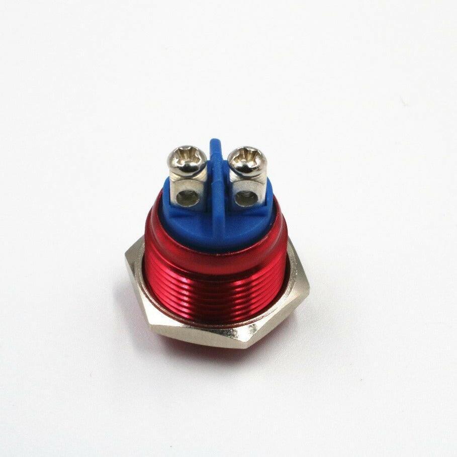 16mm High Head Waterproof Metal Push Button Reset Button Momentary.