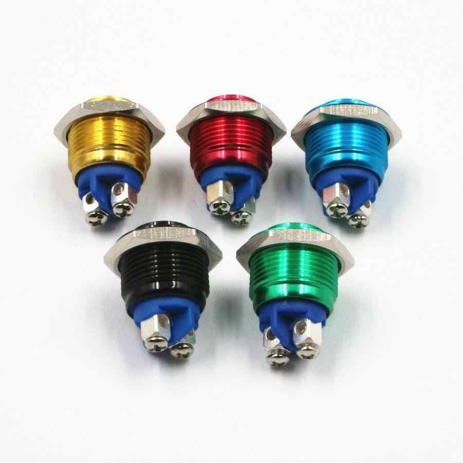 16mm High Head Waterproof Metal Push Button Reset Button Momentary.