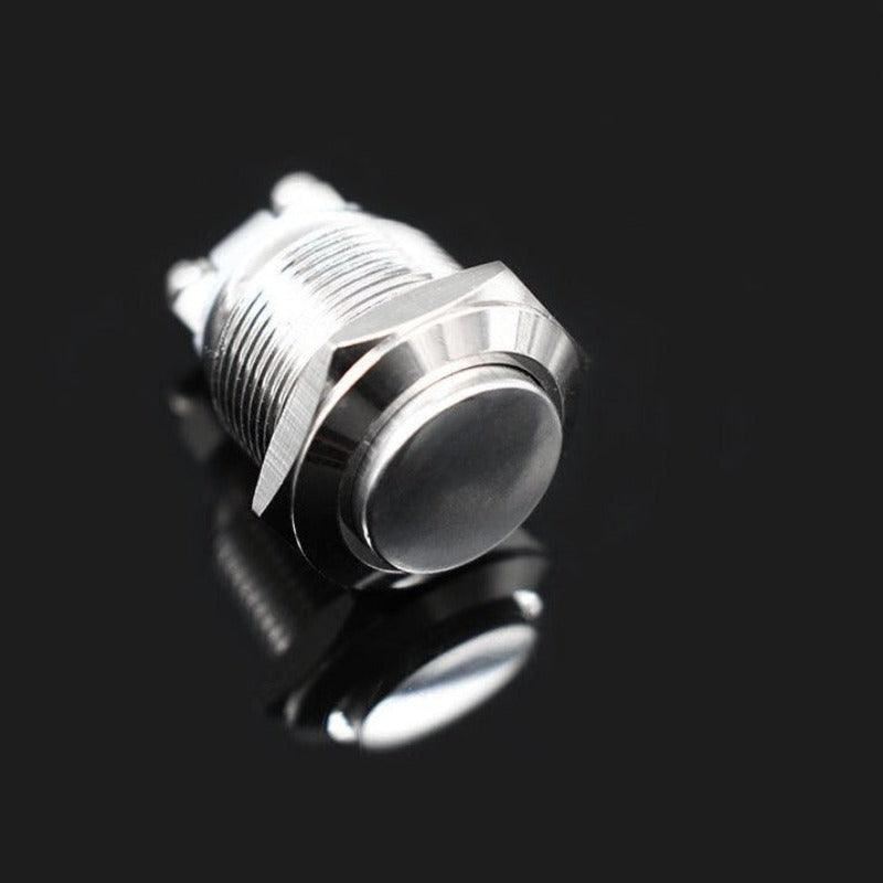 16mm Metal Push Button Switch NO Momentary Reset Self-reset Brass Nickel Plated.