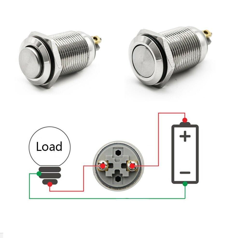 16mm Metal Push Button Switch Self Reset Power Switch 5V 12V 24V.