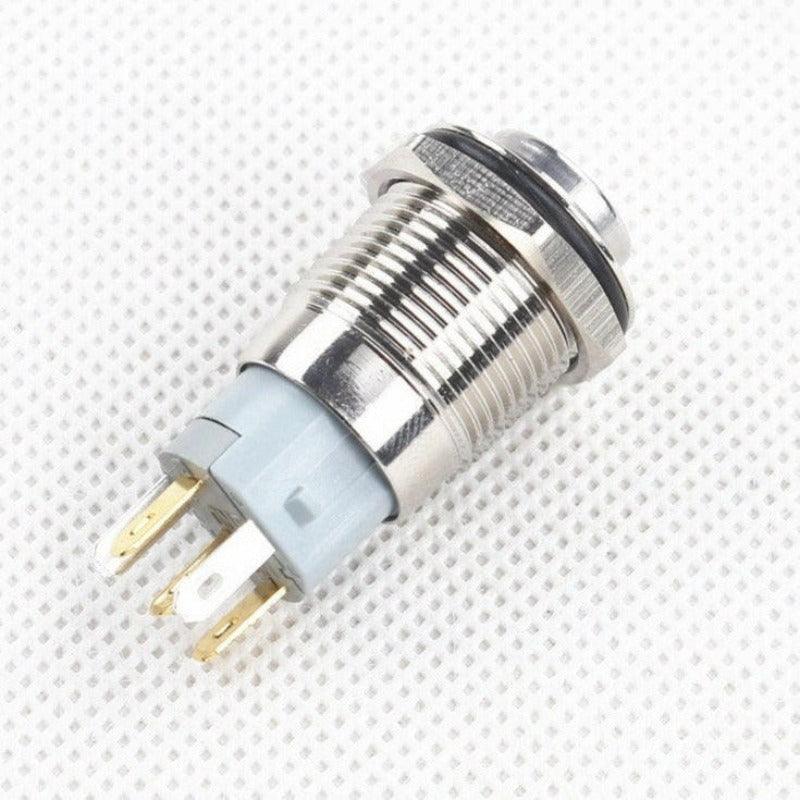 16mm Waterproof Latching Stainless Steel Metal Push Button Switch.