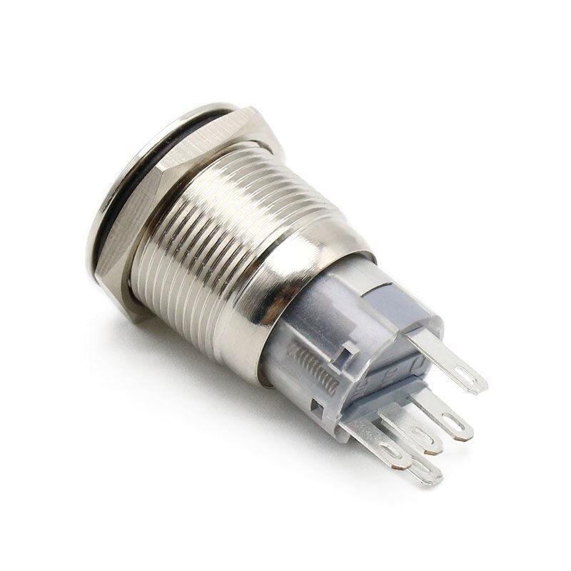 19mm Metal Latching Locking Horn Push Button Switch LED Light.