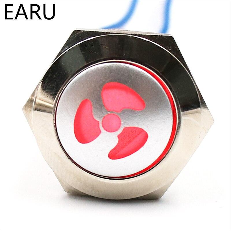 19mm Metal Push Button Switch Car Auto LED Hazzard Warning Flasher.