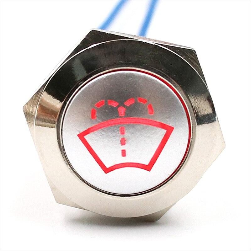 19mm Metal Push Button Switch Car Auto LED Hazzard Warning Flasher.