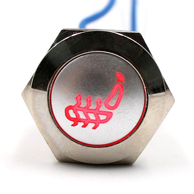 19mm Metal Push Button Switch Car Auto LED Hazzard Warning Flasher.