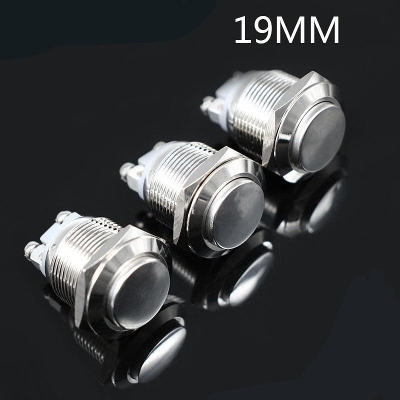 19mm Metal Push Button Switch Momentary Reset 1NO Waterproof.