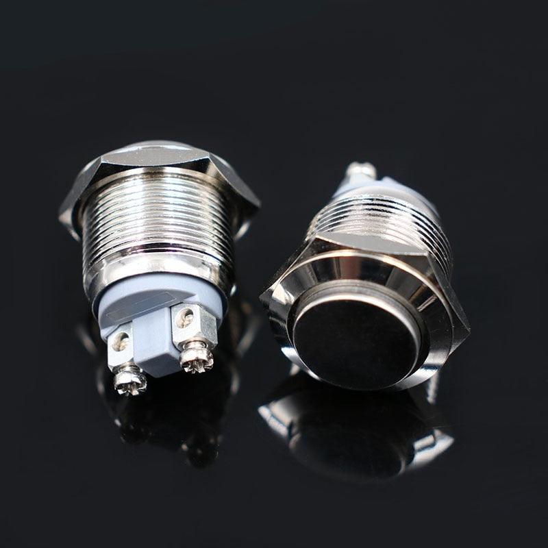 19mm Metal Push Button Switch Momentary Reset 1NO Waterproof.