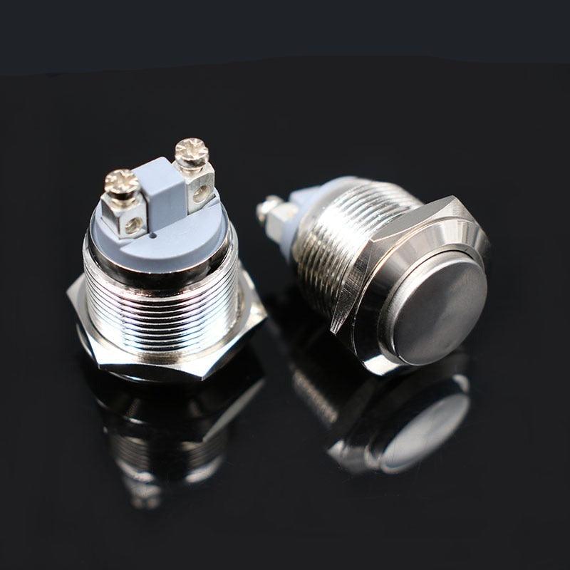 19mm Metal Push Button Switch Momentary Reset 1NO Waterproof.