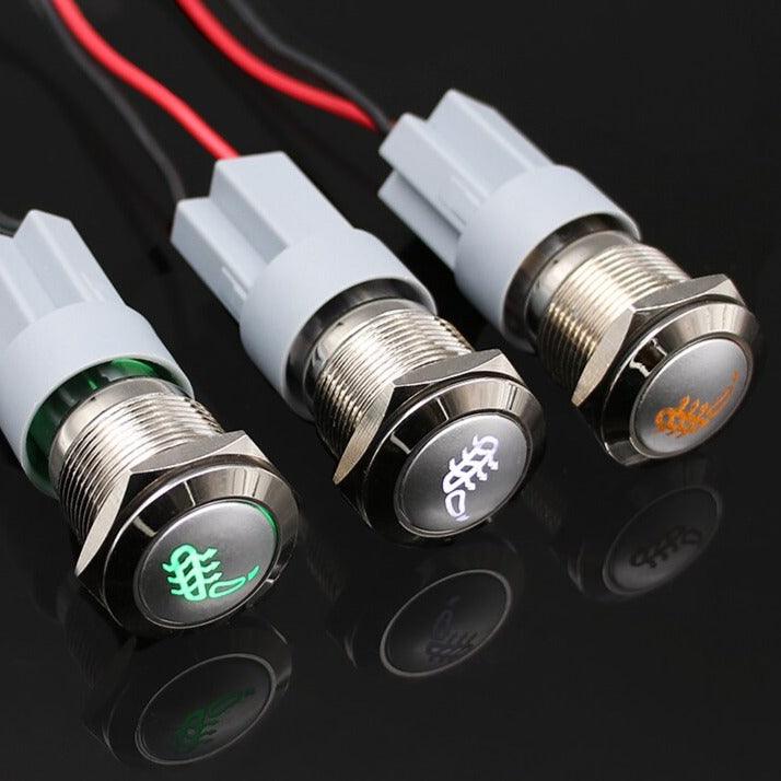 19mm Metal Push Button Switch Waterproof LED Latching Locking Momentary.