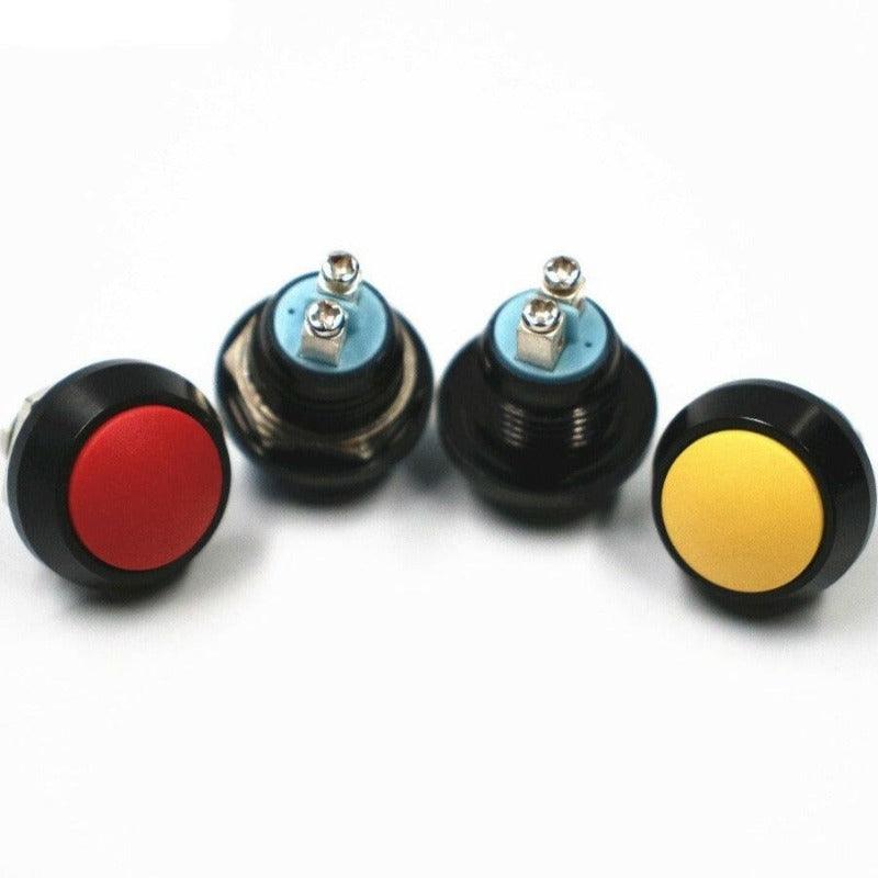 1pc 12mm Black Momentary Power Push Button Siwtch.