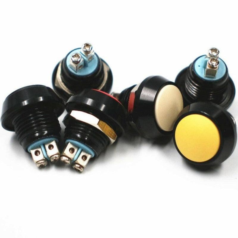 1pc 12mm Black Momentary Power Push Button Siwtch.