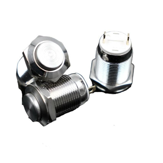 push button 12mm,12mm Waterproof Momentary Stainless Steel Push Button Switch