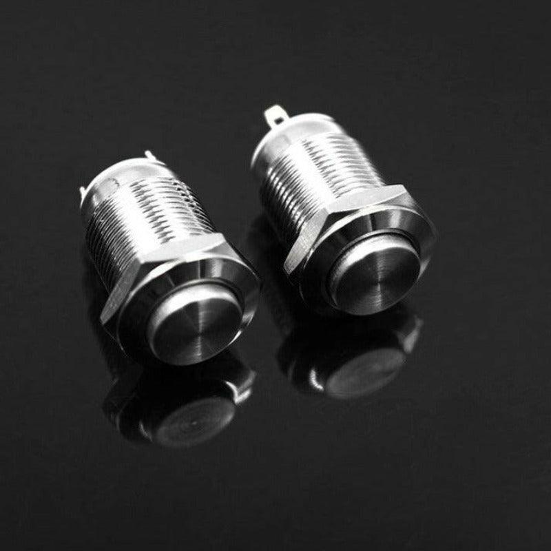 1pc 12mm Waterproof Momentary Stainless Steel Push Button Switch.