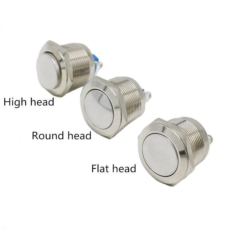 1pc 19mm Screw Terminal Electronic Waterproof Metal Push Button Switch Momentary.