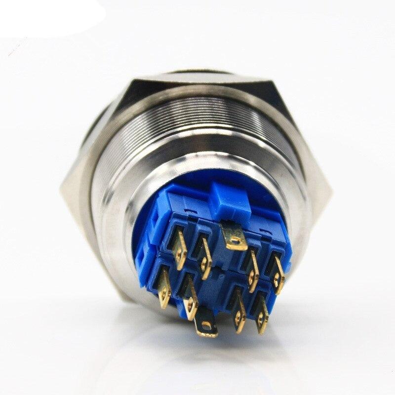 1pc 30mm 2NO 2NC Metal Momentary Push Button Switch.