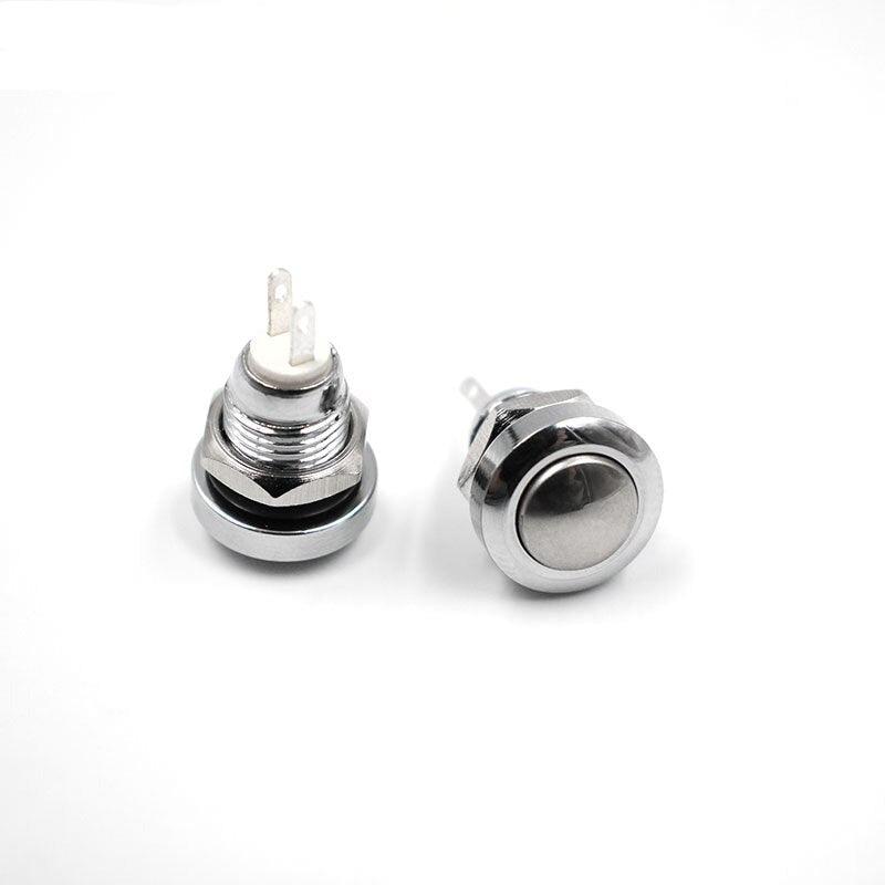 1pc 8mm Momentary Metal Push Button Switch Waterproof.