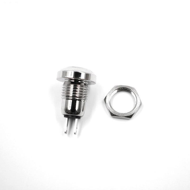 1pc 8mm Momentary Metal Push Button Switch Waterproof.