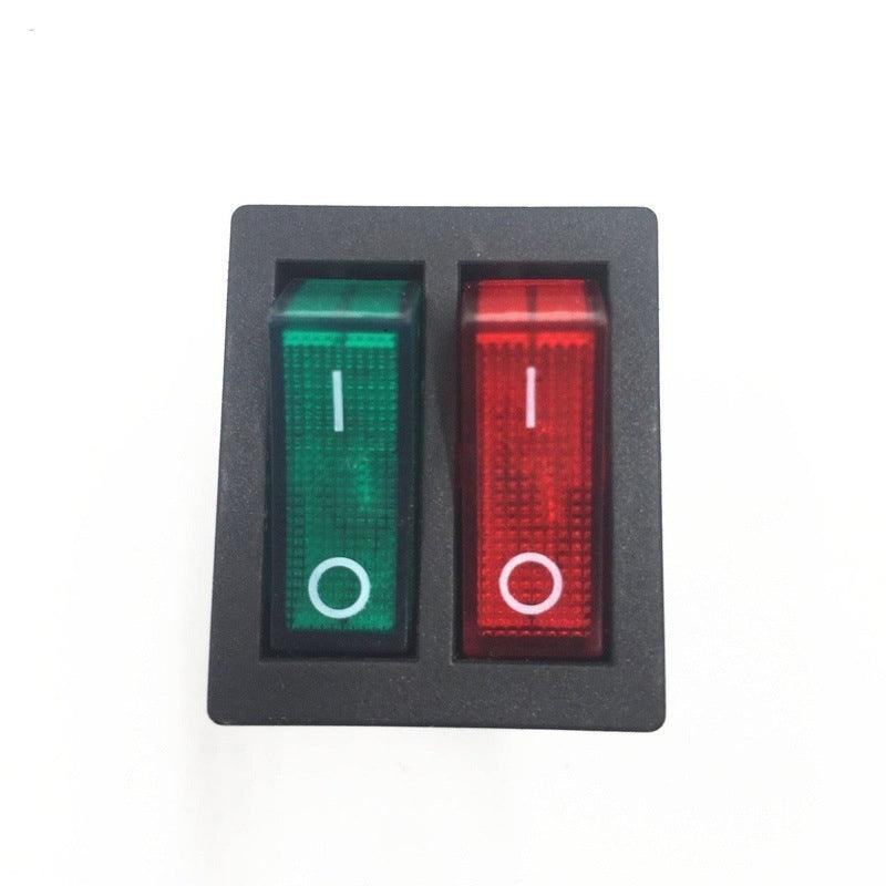 1pc DIY Model KCD3 Double Boat Rocker Switch Toggle 6 Pin On-Off With Green Red Light 20A 125VAC Factory Online Wholesale Hot.