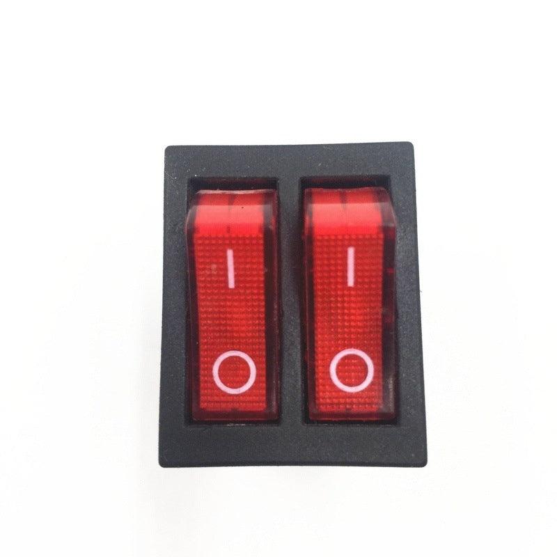 1pc DIY Model KCD3 Double Boat Rocker Switch Toggle 6 Pin On-Off With Green Red Light 20A 125VAC Factory Online Wholesale Hot.