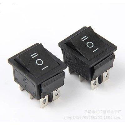 1pc DIY Rocker Switch Power Switch Boat 3 Position 6Pin Button Latching with Lamp Light KCD4 16A 250VAC/ 20A 125VAC On-Off-on.