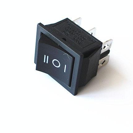 1pc DIY Rocker Switch Power Switch Boat 3 Position 6Pin Button Latching with Lamp Light KCD4 16A 250VAC/ 20A 125VAC On-Off-on.