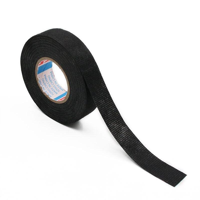 1pc Heat-resistant Adhesive Cloth Fabric Tape For Car Auto Cable Harness Wiring Loom Protection Width 9/15/19/25/32MM Length 15M.