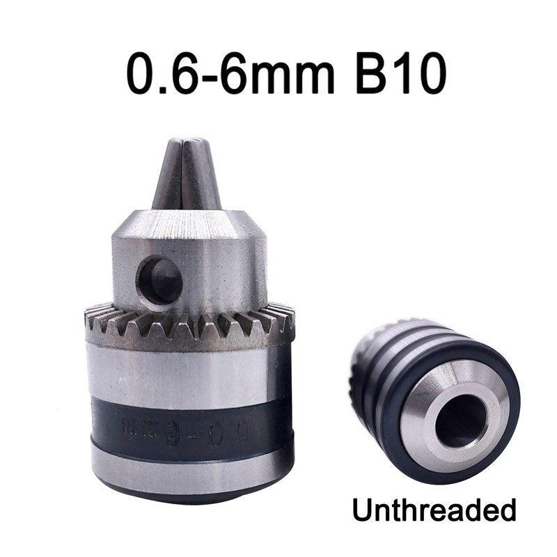 1pcs 0.6-6mm B10  3/8 24UNF Thread Drill Chuck Conversion Drill Chuck Wrench Into Electric Drill Keyless 3 Jaw Chuck.